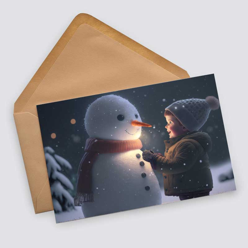 Winter card set - gift cards for children in a set (10 cards) | Pixar Style Christmas Cards | poison | Folded card or postcards (VOL2)