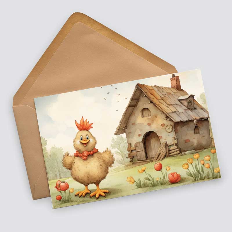 Ostern Kinder und Osterhasen Karten Set (10 Karten) | Märchenhafte Ostern | Geschenk | kinderbuch Zeichnungen Osterhase Ostereier