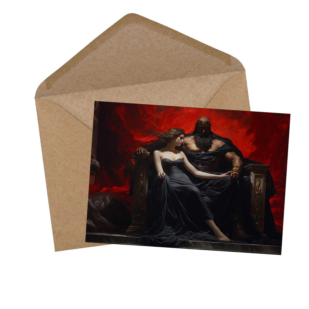 Hades und Persephone Griechische Mythologie als Kartenset VOL 1 (10 Karten) | Mythologische Karten der Götter | Geschenk | Postkarte oder als Klappkarte