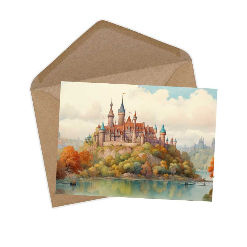 Die Prinzessin auf der Erbse Set A6 (15 Cards) kunstvoll Illustrierte Märchen I von H.C. Andersen im Original als kunstvolles Set