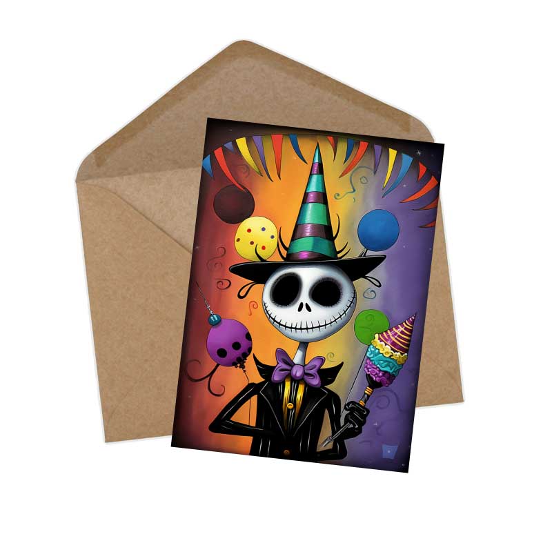 Schaurig schöne Geburtstags Grußkarten Set (15 Karten) | Kunstvolle grusselige Karten zum Geburtstag | Grußbotschaft im Tim Burton Style