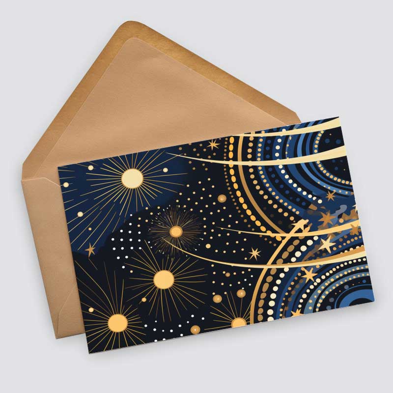 New Year greeting card set V2 (10 cards) | Happy New Year cards | poison | card with greeting message | postcard or folded card