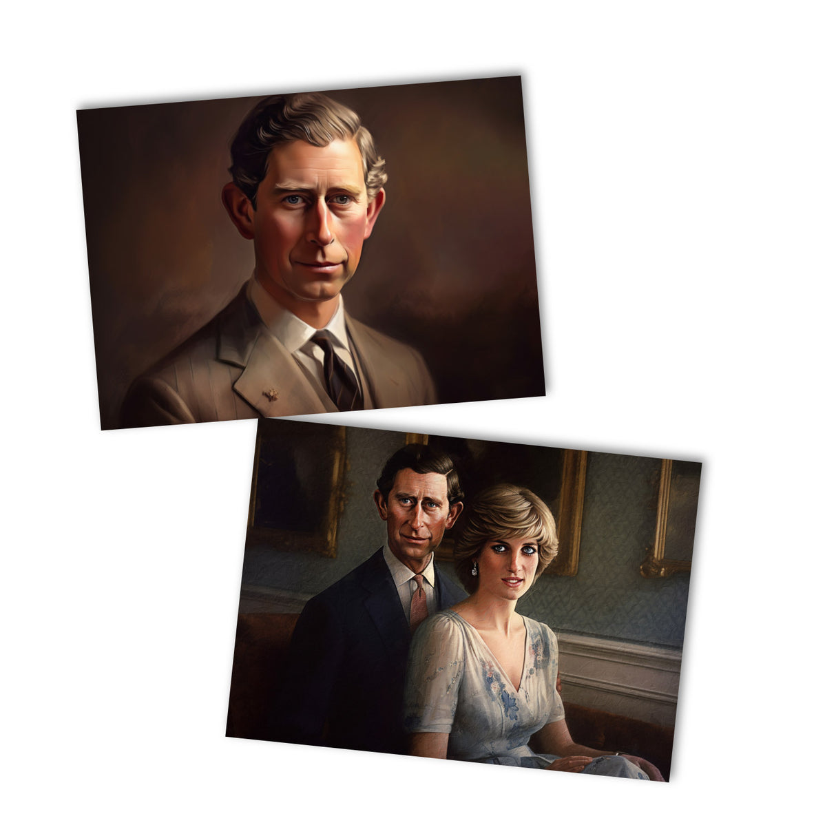 Postkarten A6 Set (10 Cards) König Charles Krönung Edition II Prinz Charles I digital Painting I Royal Family I Charles Windsor