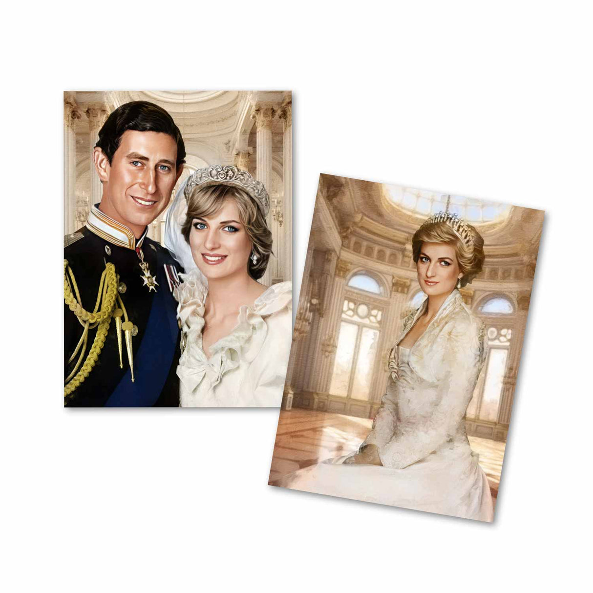 Prinzessin Diana Postkarten A6 Set (10 Cards) Gedenkkarten I Painting I Royal Family I Diana Spencer und Charles Princess of the Hearts