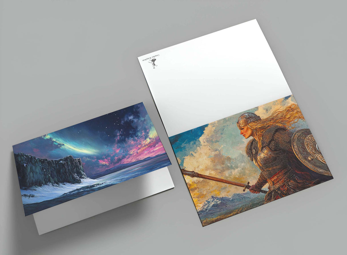 Die Walküre - Teil 3 - Der Ring des Nibelungen Karten Set A6 (15 Cards) klassisch Illustrierte Legende I Walküre I kunstvolles Set