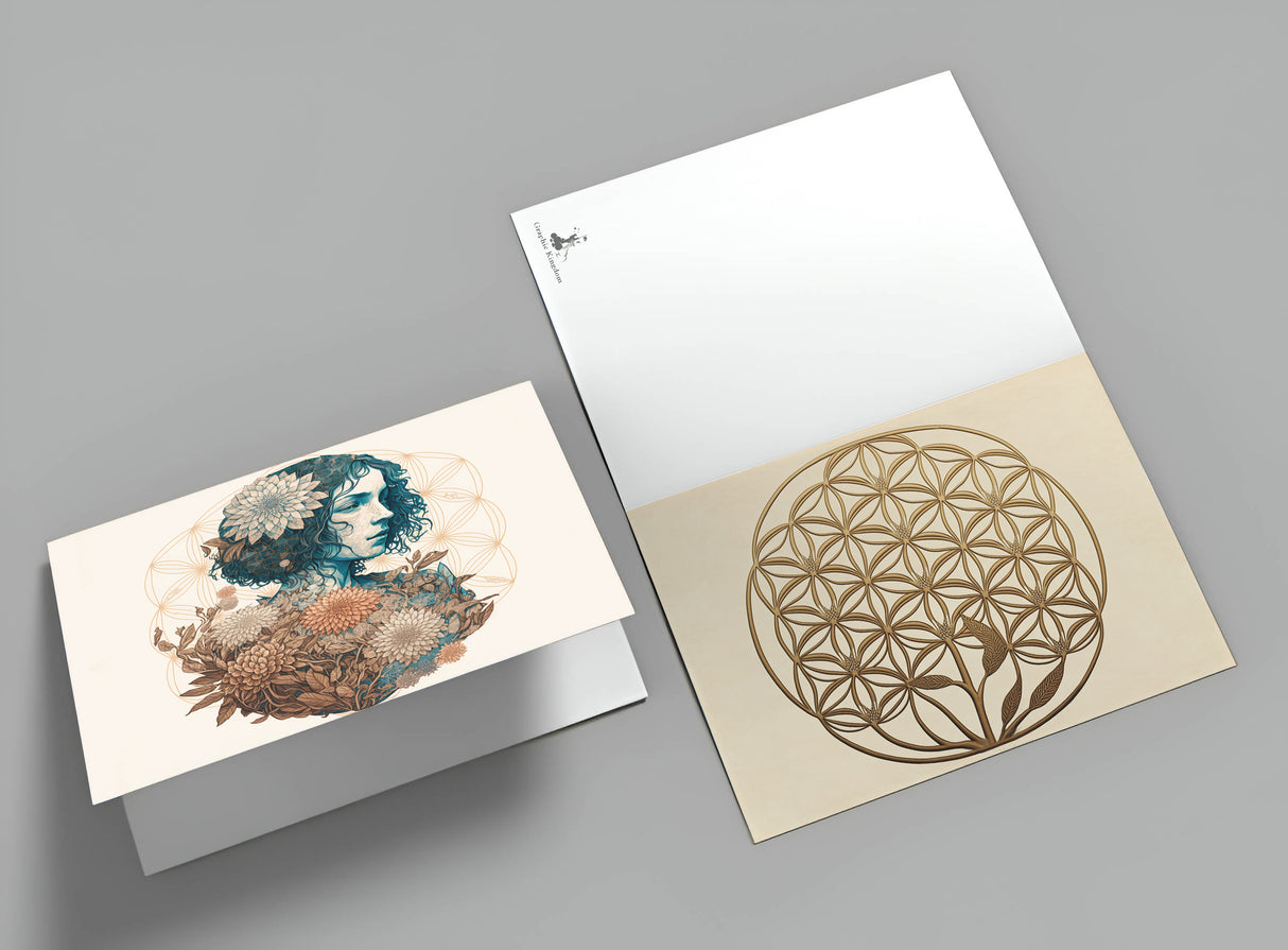 Flower of Life Cards Set (10 Cards) | Flower of Life | poison | wall decoration | Image Deco Spiritual | Decoration I mural