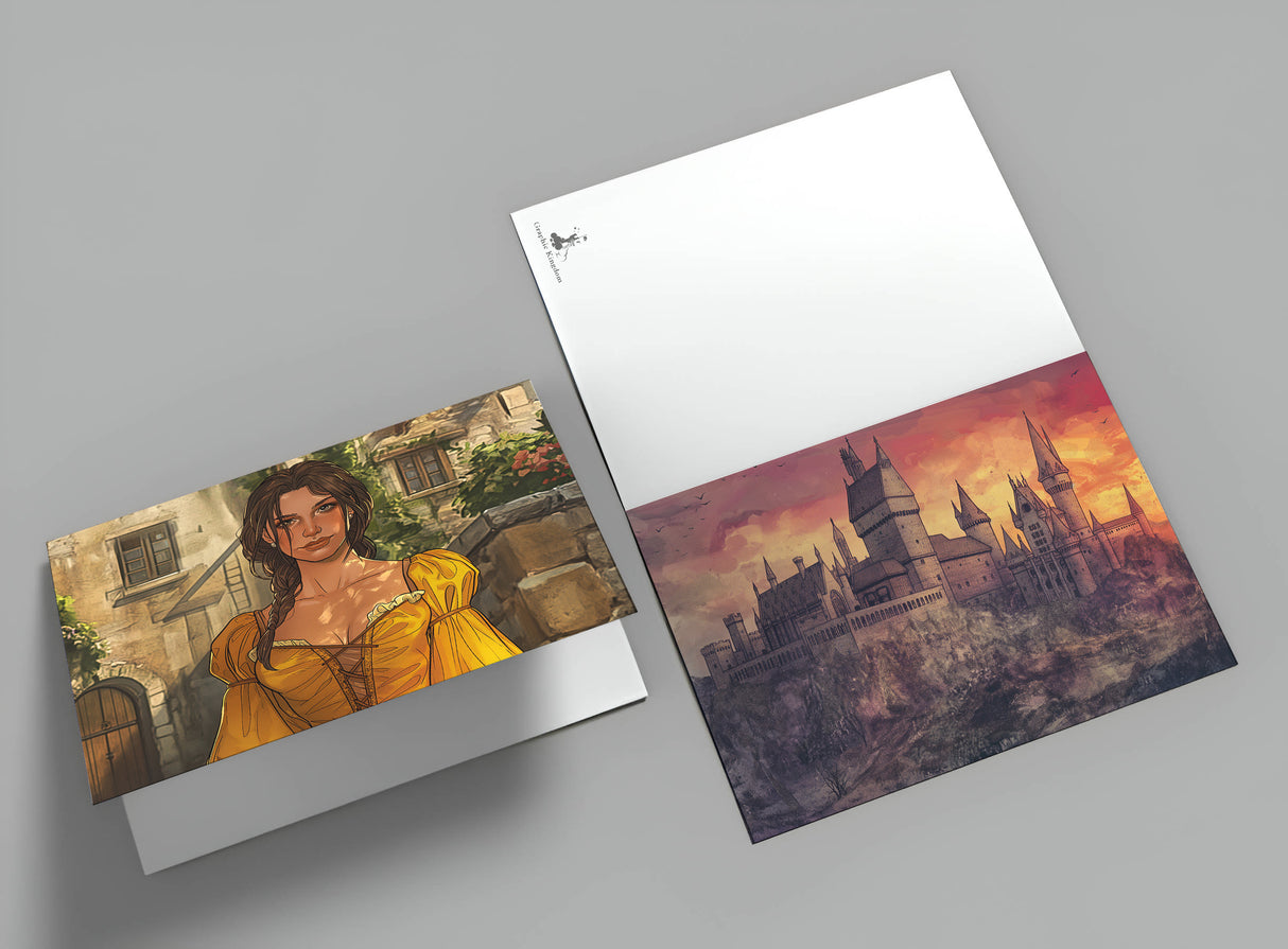 Des Hexers haariges Herz Karten Set A6 (15 Cards) Illustriertes Harry Potter Märchen von Beedle dem Barden I Fantasy Postkarten