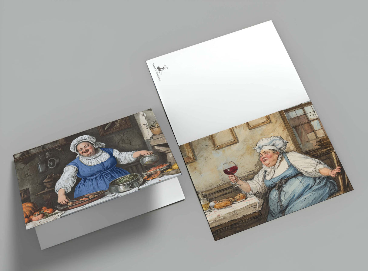 Die kluge Gretel Karten Set A6 (15 Cards) Illustriertes Märchen I von den Gebrüdern Grimm im Original I humorvolle Vintage Karten