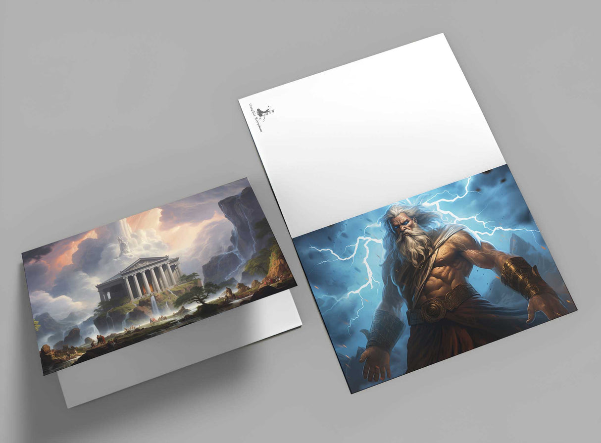 Antike Griechische Mythologie als Kartenset VOL 1 (10 Karten) | Mythologische Karten der Götter | Geschenk | Postkarte oder als Klappkarte
