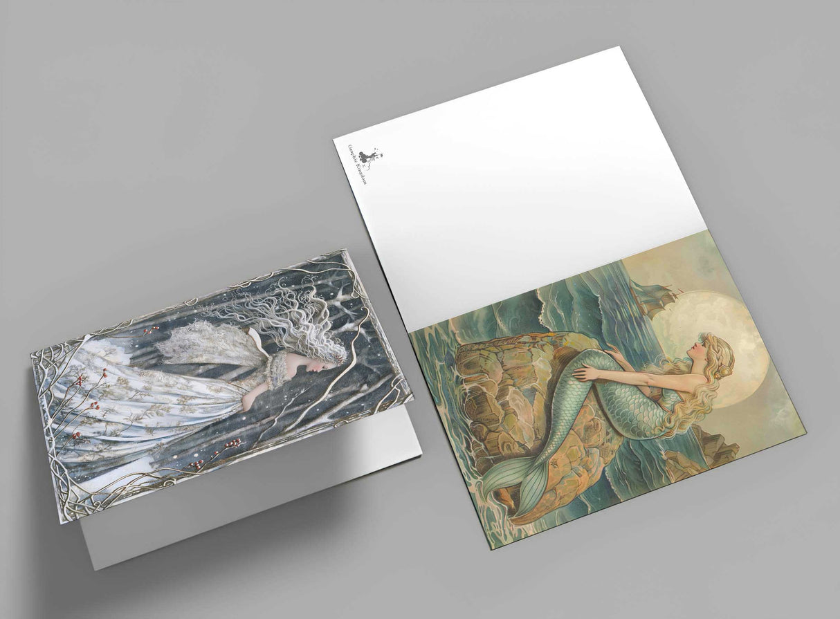 Traditionelle Märchenkarten Set (15 Karten) | Vintage Postkarten mit Märchen Motiven von Hans Christian Andersen - Illustration Vintage