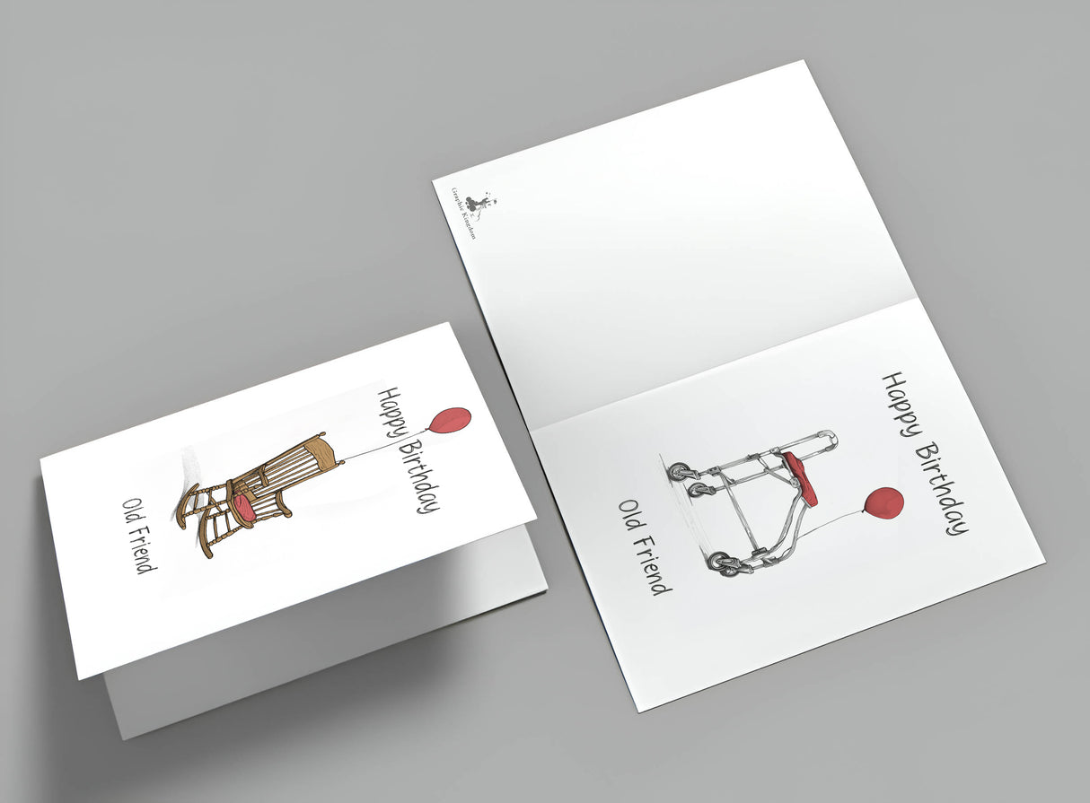 Happy Birthday Old Friend (10 Karten) | Geburtstagskarten für alte Freunde | Geschenk | lustige humorvolle freche Geburtstagskarte Sketch