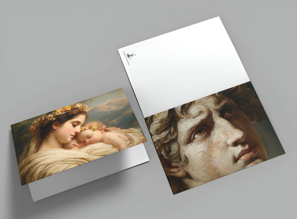 Apollon Postkarten Set – 16 mythische Kunstkarten inspiriert von der griechischen Mythologie – Wahlweise Post- oder Klappkarten, A6