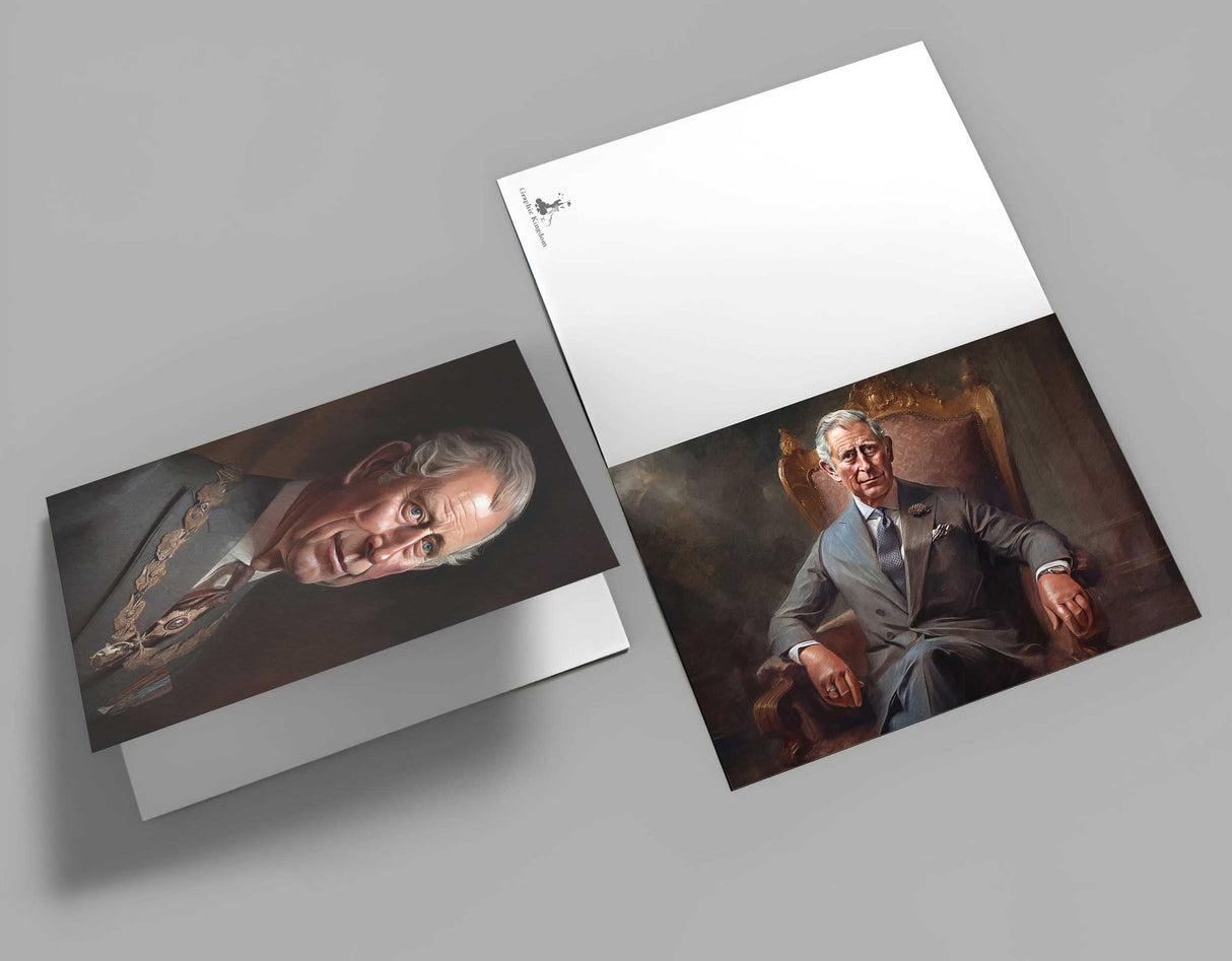 Postkarten A6 Set (10 Cards) König Charles Krönung Edition II Prinz Charles I digital Painting I Royal Family I Charles Windsor