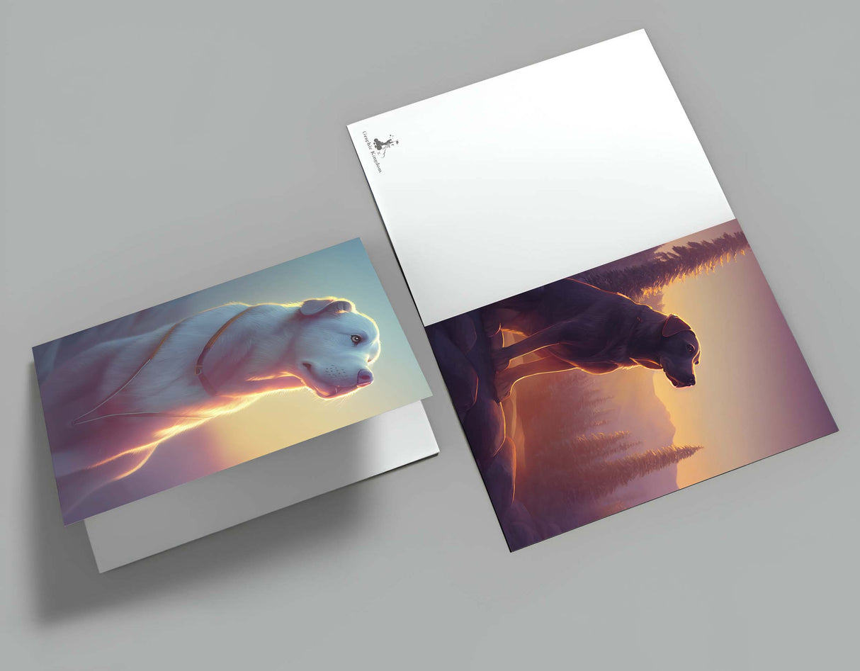 Postkarten A6 Set (14 Cards) Süße Hunderassen Portraits I digital Painting I Französische Bulldogge Labrador Chihuahua Jack Russell Terrier