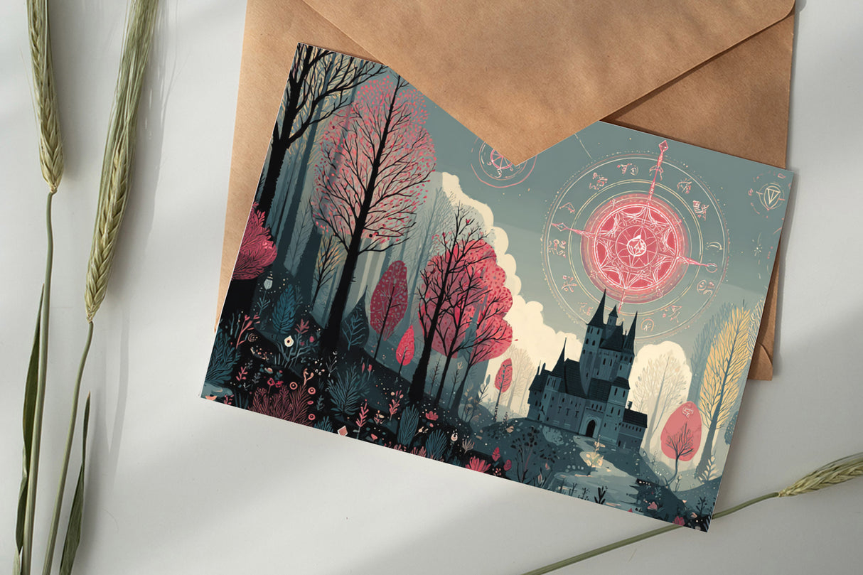 Jorinde und Joringel Set A6 (8 Cards) Illustriertes Märchen I Gebrüdern Grimm als kunstvolles Set