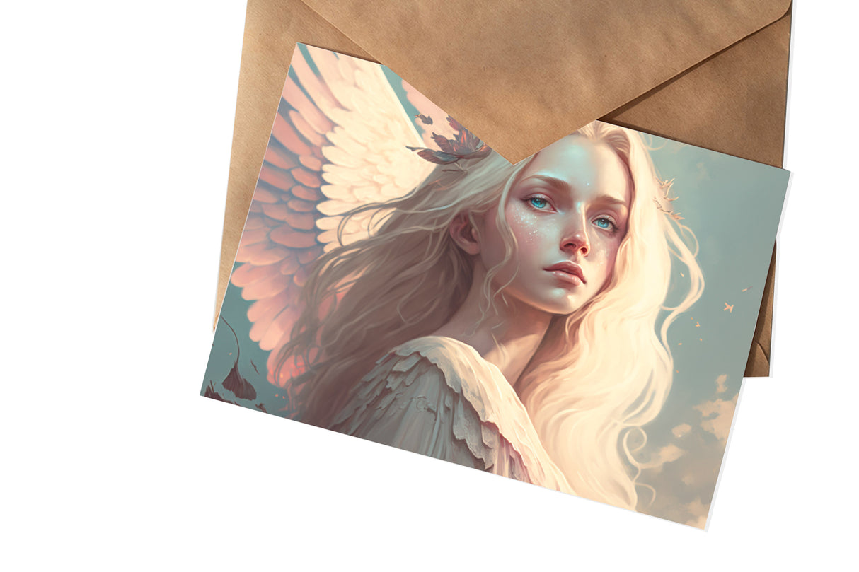 Engel Postkarten Set (10 Karten) | Kunstvolle Engel | Geschenk | Kondolenzkarte | Religiöse Christliche Karten | Dekoration I Wandbild