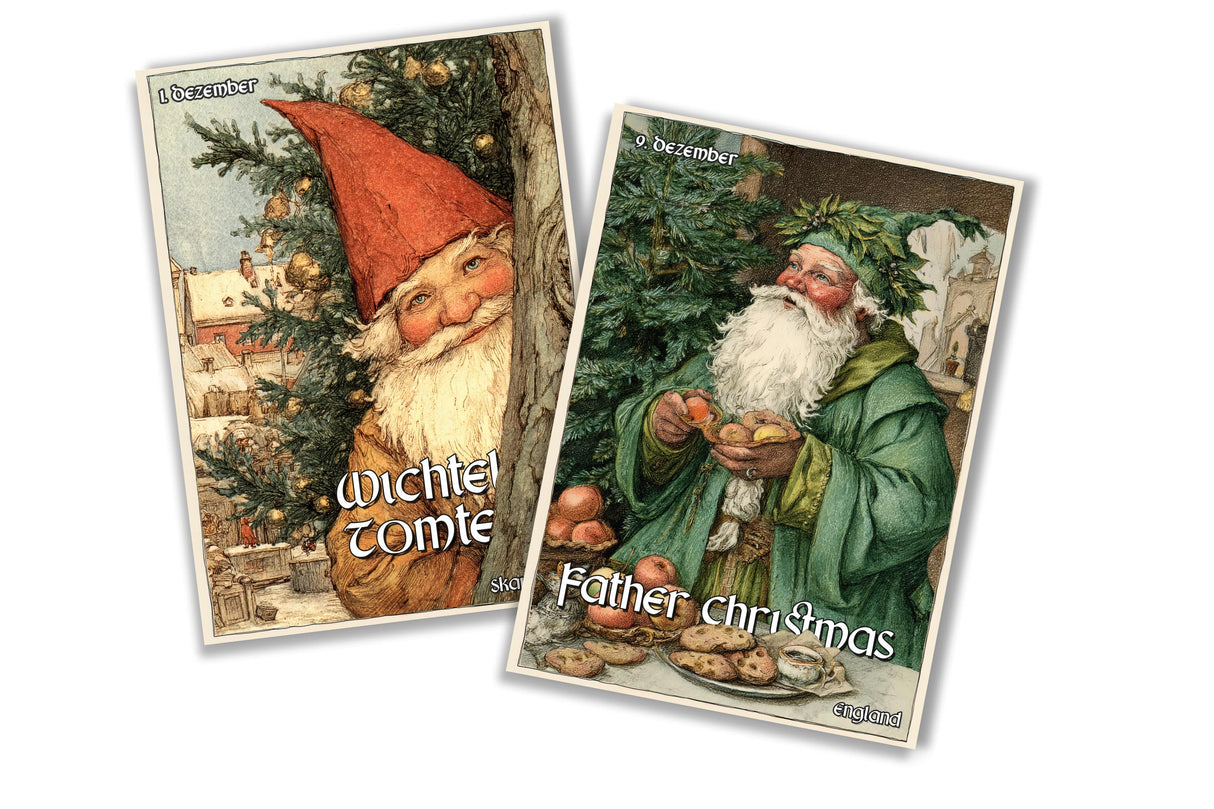 Christmas Greeting Cards Set V3 (10 cards) | Artistic Christmas Cards | Poison | Card with Greeting Message | Postcard or folded card