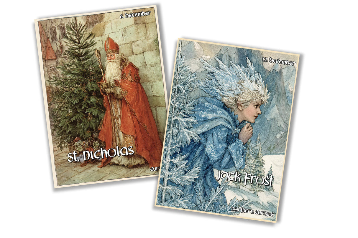 Christmas Greeting Cards Set V3 (10 cards) | Artistic Christmas Cards | Poison | Card with Greeting Message | Postcard or folded card