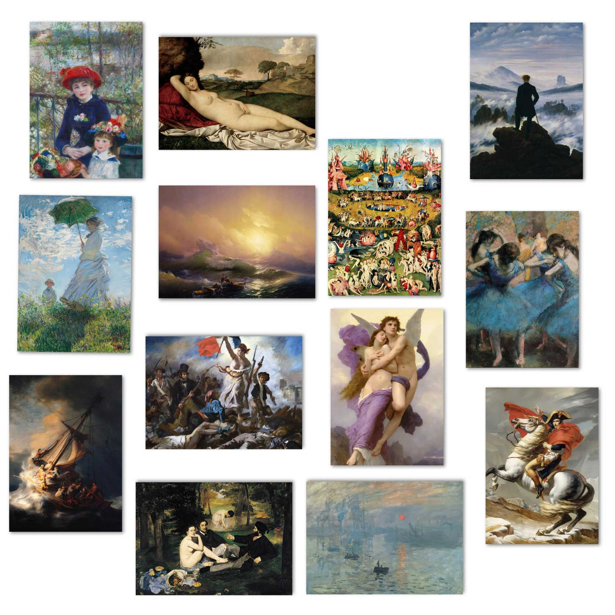 Kunstvolle Karten im Set (13 Karten) V3 | Die größten Kunstwerke als Grußkarten I Postkarten Klappkarten | Bekannte Künstler I Kunstdruck (Kopie)