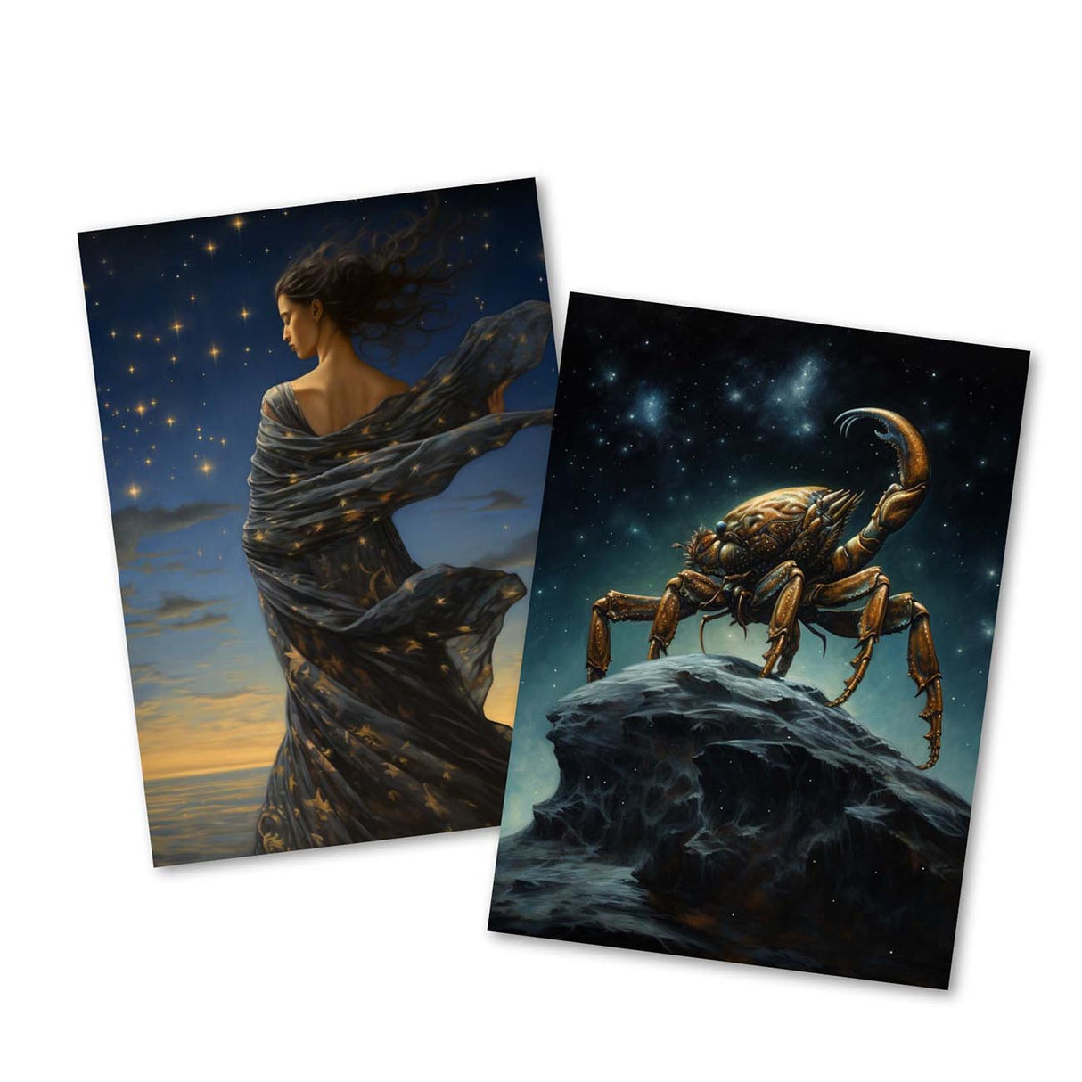Zodiac sign card set (12 cards) I Greeting cards, folding cards and postcards with motifs of the zodiac signs