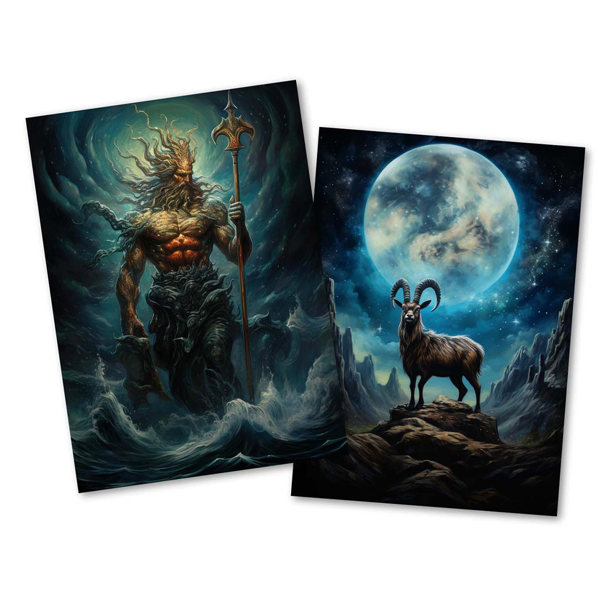 Zodiac sign card set (12 cards) I Greeting cards, folding cards and postcards with motifs of the zodiac signs
