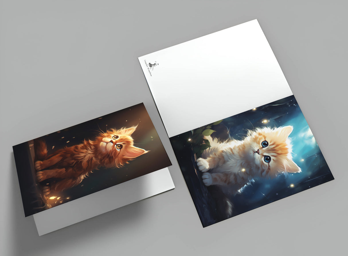 Katzenbabys Kitten Dekorationskarten A6 Set (15 Cards) Grusskarten und Geburtstagskarten I Katzen, Kittens