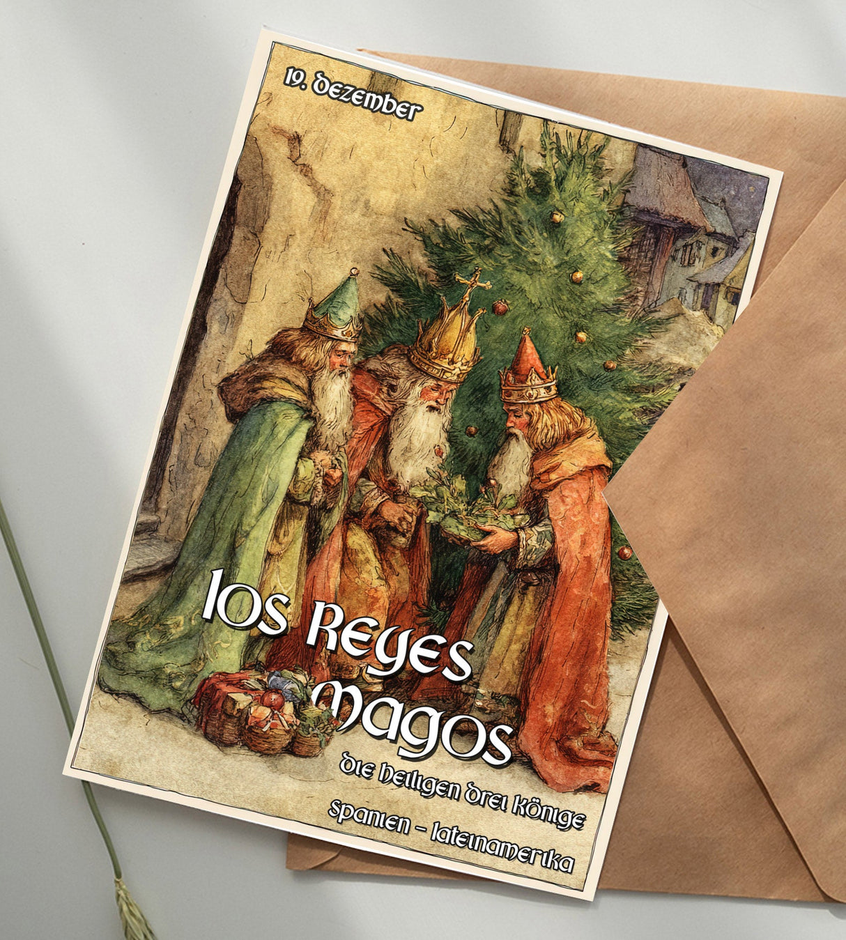 Postkarten Adventskalender | Kunstvolle Weihnachts Karten | Weltweite Weihnachtstraditionen | Postkarte oder Klappkarte