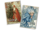 Postkarten Adventskalender | Kunstvolle Weihnachts Karten | Weltweite Weihnachtstraditionen | Postkarte oder Klappkarte